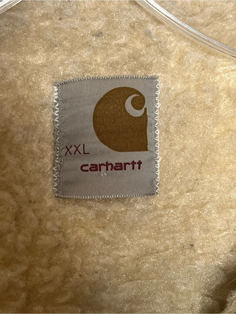 Carhartt Vest Men’s Size XXL Duck Canvas Sherpa  Liner Brown